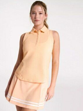 Calia Women's Renew Sleeveless Golf Polo in Peach Sherbet NWT